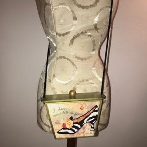 Handpainted Wooden "SHOE" Handbag